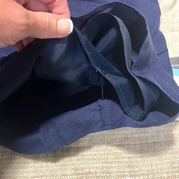 VINEYARD VINES, Navy SEQUIN EMBELLISHED Linen Blend SHIFT Dress, EUC, Size 4 - Picture 5 of 12